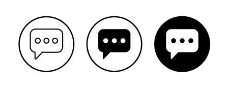 Chat icons set. Chat vector icon.のイラスト素材