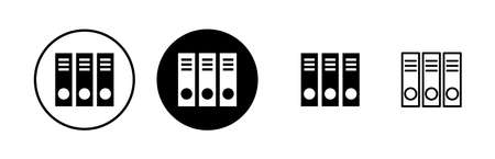 Library icons set. Book icon vector