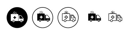 Ambulance Icons set. Ambulance Icon Designのイラスト素材