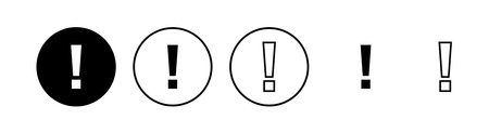 Exclamation danger icons set. attention sign icon. Hazard warning attention sign. icon alert. Riskのイラスト素材