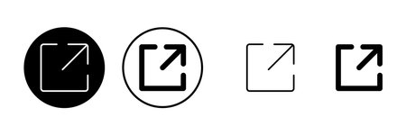 External link symbol icons set. Link icon. Link vector icon. Hyperlink chain symbolのイラスト素材