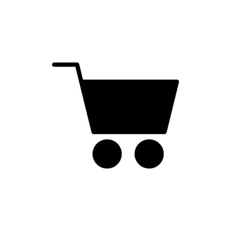 Shopping icon isolated on white background. Shopping cart icon. Basket icon. Trolleyのイラスト素材