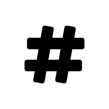 Hashtag icon isolated on white background. hashtag vector iconのイラスト素材