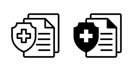 Medical insurance icon vector isolated on white background. health insurance iconのイラスト素材