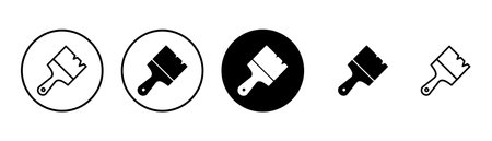 Paint icon vector isolated on white background. Paint brush vector icon. Paint roller iconのイラスト素材