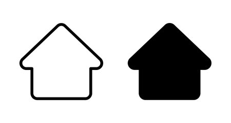 Home icon vector isolated on white background. House vector icon. Addressのイラスト素材