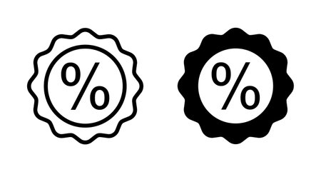 Discount icon vector isolated on white background. Discount tag icon.のイラスト素材