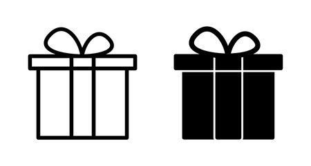 Gift icon vector isolated on white background. gift vector icon.  birthday giftのイラスト素材