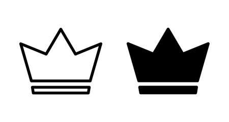 Crown Icon vector isolated on white background. Crown symbol. Crown vector iconのイラスト素材