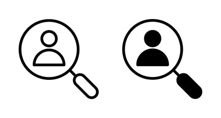 Hiring icon vector isolated on white background. Human resources concept. Recruitment. Search job vacancy icon. Hire. Find people iconのイラスト素材