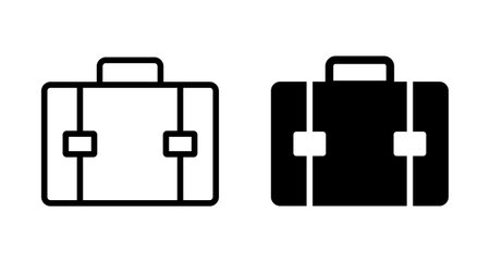Briefcase icon vector isolated on white background. Briefcase vector iconのイラスト素材