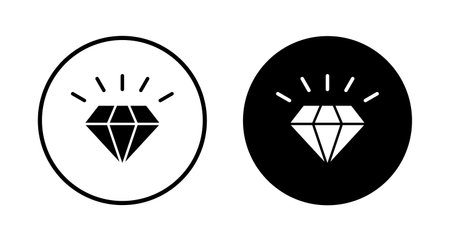 Diamond icon vector isolated on white background. Diamond vector icon. Gemstone symbolのイラスト素材