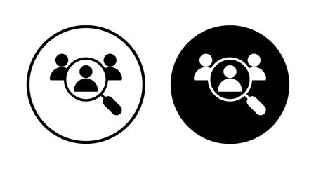 Hiring icon vector isolated on white background. Human resources concept. Recruitment. Search job vacancy icon. Hire. Find people iconのイラスト素材