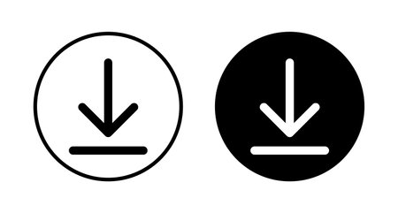 Download icon vector isolated on white background. Downloading vector iconのイラスト素材