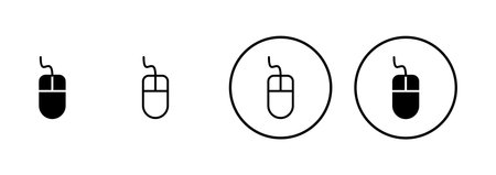 Computer Mouse Icon vector isolated on white background. Computer mouse vector iconのイラスト素材
