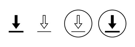 Download icon vector isolated on white background. Downloading vector iconのイラスト素材