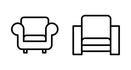 Sofa icon vector isolated on white background. sofa icon illustration. furnitureのイラスト素材