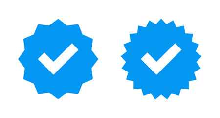 verified icon vector isolated on white background. verification check mark. approved iconのイラスト素材
