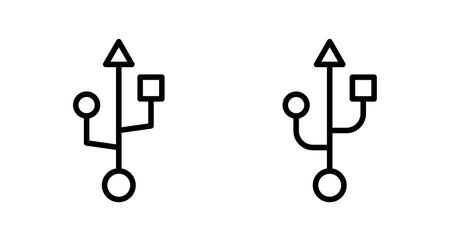 Usb icon vector isolated on white background. Flash disk icon vectorのイラスト素材