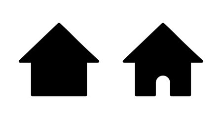 Home icon vector isolated on white background. House vector icon. Addressのイラスト素材
