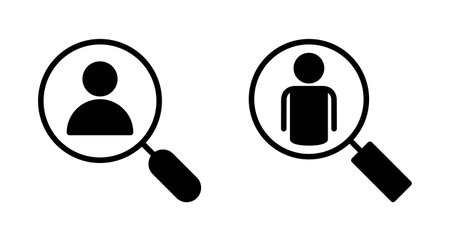 Hiring icon vector isolated on white background. Human resources concept. Recruitment. Search job vacancy icon. Hire. Find people iconのイラスト素材