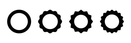 Badge icon vector isolated on white background. Awards icon. Achieve. Stampのイラスト素材