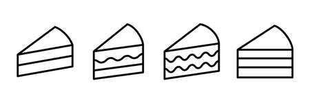 Cake icon vector isolated on white background. Cake vector. Birthday cake iconのイラスト素材