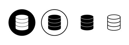 Database icon vector isolated on white background. database vector iconのイラスト素材