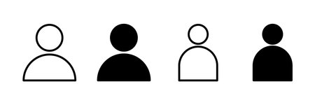 User Icon vector isolated on white background. person sign. people icon.のイラスト素材