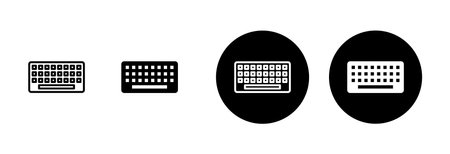 Keyboard icon vector isolated on white background. keyboard vector symbolのイラスト素材