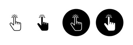 Hand click icon vector isolated on white background. pointer icon vector. hand cursor icon vector