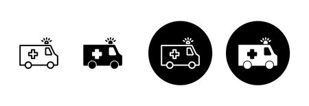 Ambulance Icon vector isolated on white background. Ambulance Icon Design. ambulance truck icon vectorのイラスト素材