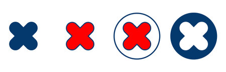 Close icon vector isolated on white background. Delete icon. remove, cancel, exit symbolのイラスト素材