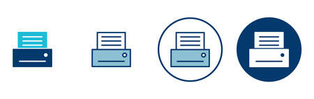 Printer icon vector isolated on white background. print icon. Fax vector icon.