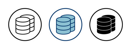 Database icon vector isolated on white background. database vector icon
