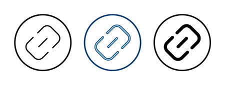 External link symbol icon vector. Link icon isolated on white background. Link vector icon. Hyperlink chain symbolのイラスト素材