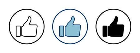 like icon vector isolated on white background. Thumbs up icon. social media icon