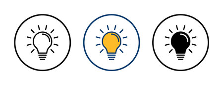 Lamp icon vector isolated on white background. Light bulb icon vector. Idea vector iconのイラスト素材