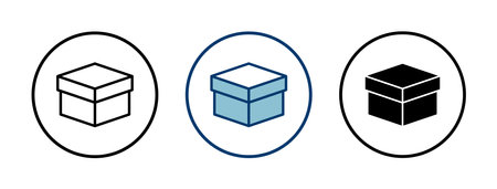 Box icon vector isolated on white background. Cardboard box, packaging open. Box vector icon