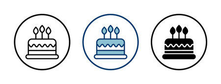 Cake icon vector isolated on white background. Cake vector. Birthday cake icon