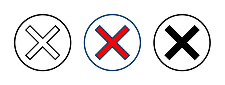 Close icon vector isolated on white background. Delete icon. remove, cancel, exit symbol