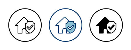 House insurance icon vector isolated on white background. house protection icon.