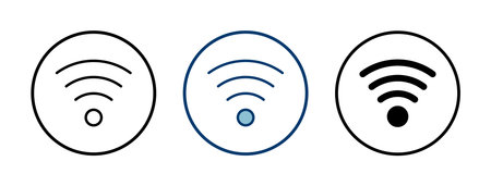 WIFI Icon vector isolated on white background. signal vector icon. Wireless and wifi icon or sign...