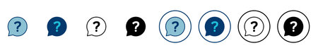 Question Icon vector isolated on white background. Question mark sign. help icon. Faq