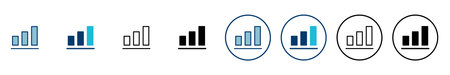 Growing graph Icon vector isolated on white background. Chart icon. Graph vector
