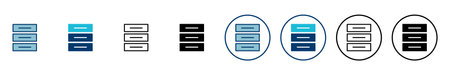 Database icon vector isolated on white background. database vector icon