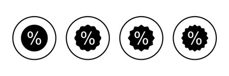 Discount icon vector isolated on white background. Discount tag icon.のイラスト素材