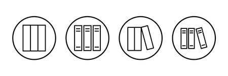 Library icon vector isolated on white background. Book icon vectorのイラスト素材