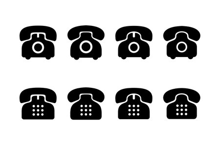 Telephone icon vector isolated on white background. Phone icon vector. Call icon vector.のイラスト素材