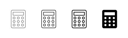 Calculator icon vector isolated on white background. Calculator vector icon. Accounting iconのイラスト素材